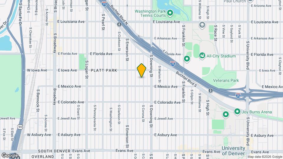 1655 S Corona St, Unit Full Home Map and Location Details
