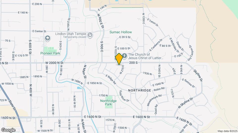 1972 N 230 E St Map and Location Details