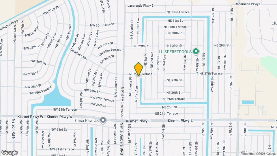 2711 NE 1st Ave Map and Location Details