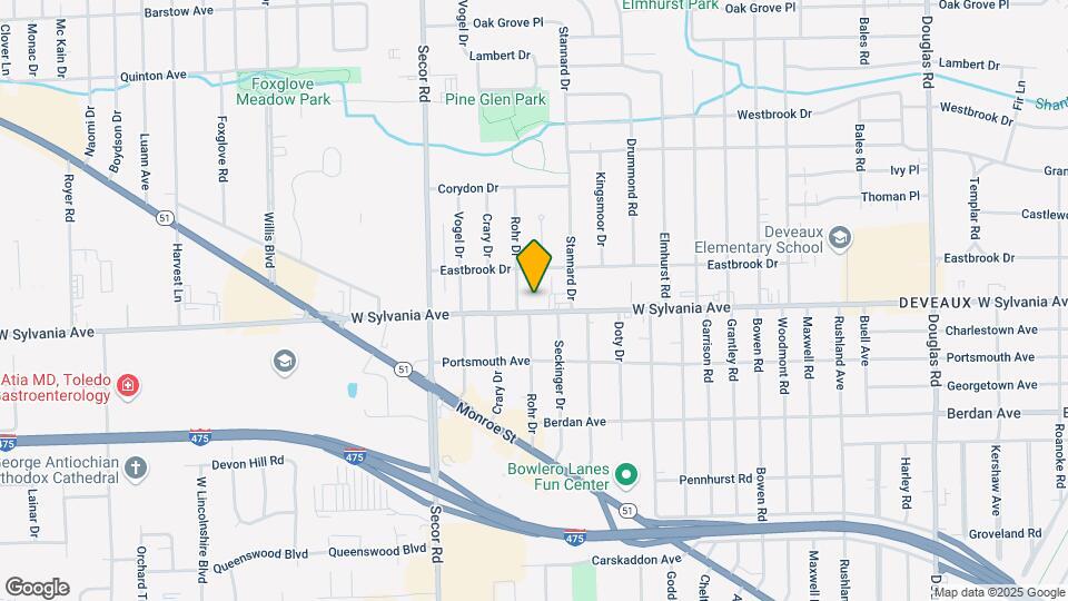 3110 W Sylvania Ave Map and Location Details