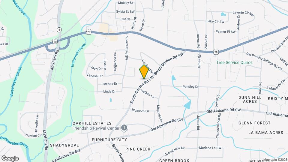 5874 South Gordon Rd SW Map and Location Details