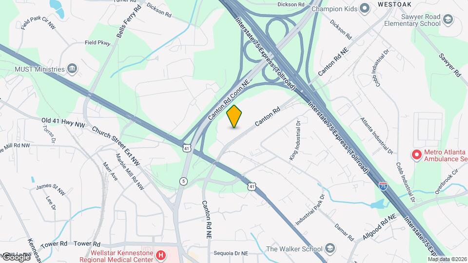 1119 Canton Rd Map and Location Details