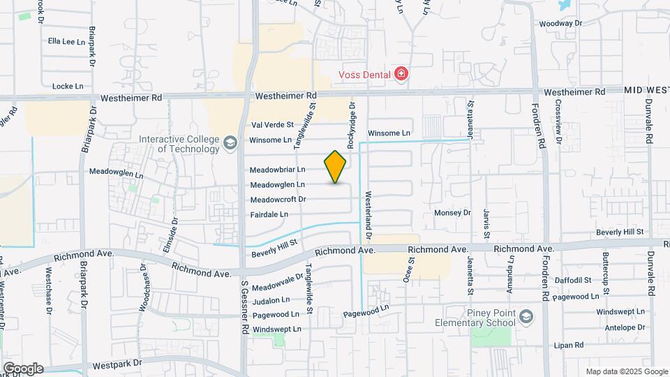 9515 Meadowglen Ln Map and Location Details