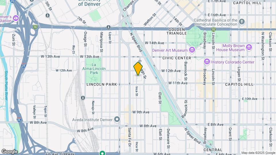 1150 Inca St Map and Location Details