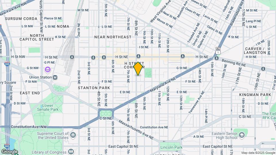 613 8th St NE, Unit English Basement Map and Location Details