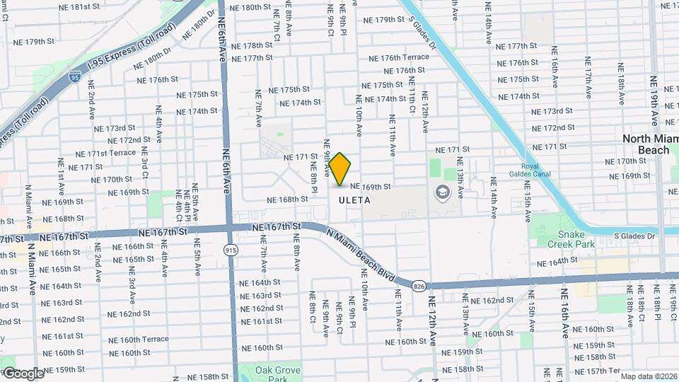 920 NE 169th St Map and Location Details