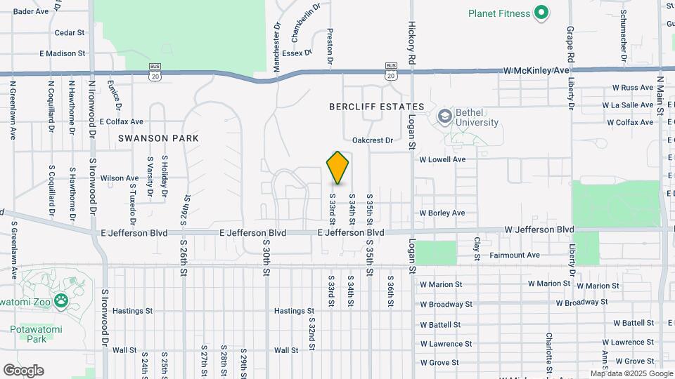 222 S 33rd St Map and Location Details