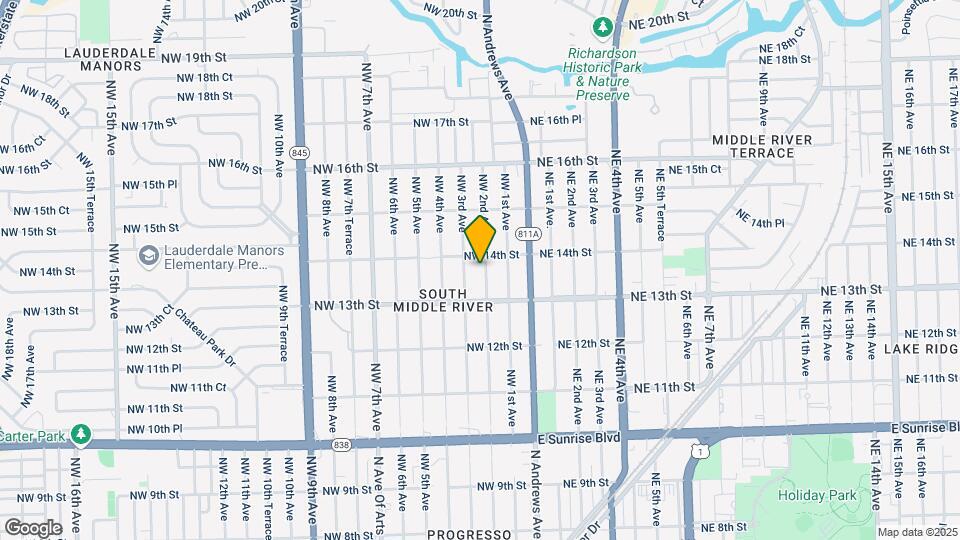 1333 NW 2nd Ave, Unit back Map and Location Details