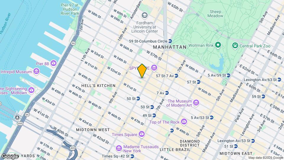 310 W 53rd St Map and Location Details