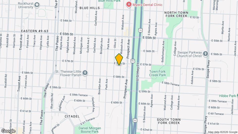 5712 Wabash Ave Map and Location Details