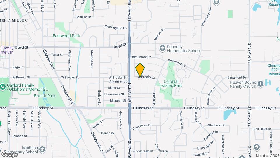 1220 E Brooks St Map and Location Details