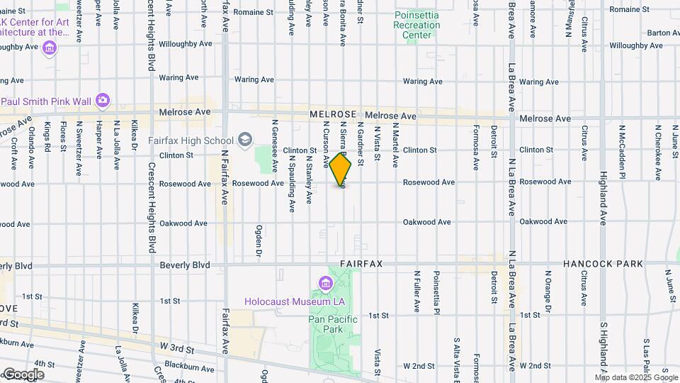 453 N Sierra Bonita Ave Mapa y Detalles de la Ubicación