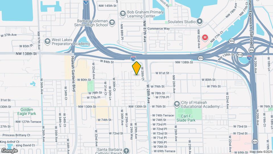 8000 W 28th Ct Map and Location Details