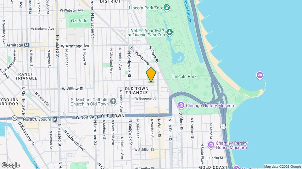 222 W Willow St, Unit 2R Map and Location Details