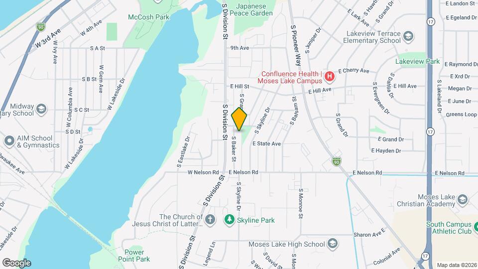 1111 S Baker St Map and Location Details