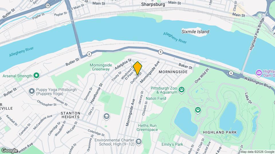 1728 Duffield St Map and Location Details