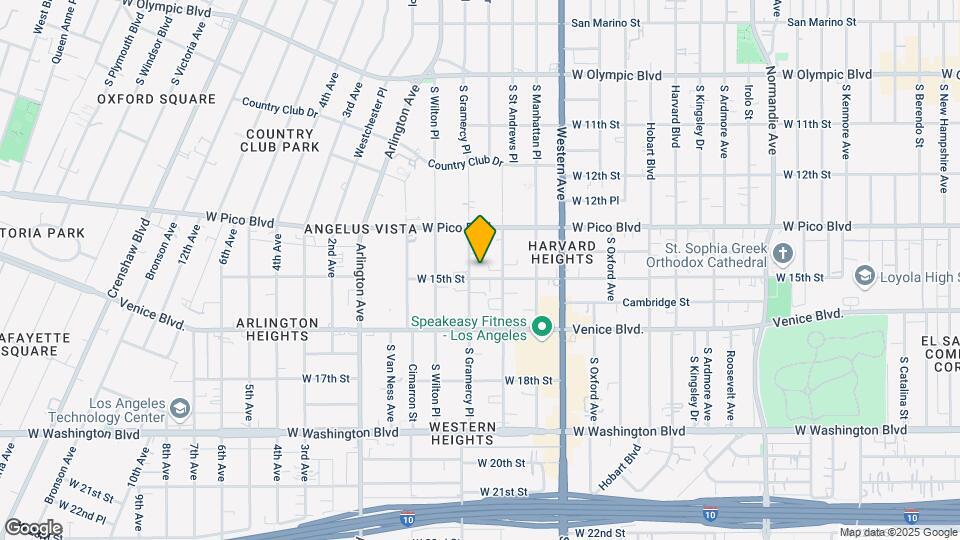 1414 S Gramercy Pl, Unit 15 Map and Location Details