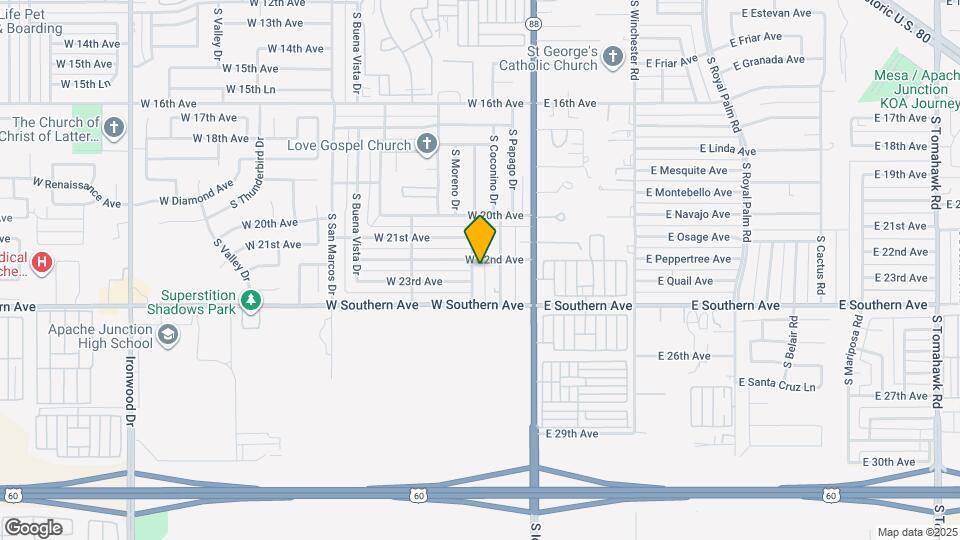 2247 S Apache Dr Map and Location Details