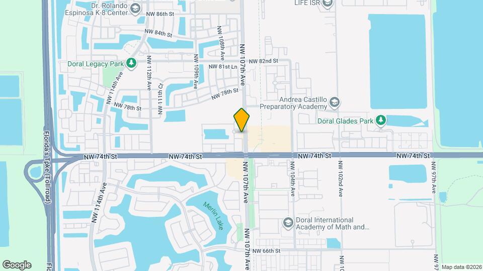 10705 NW 75th Terrace Map and Location Details