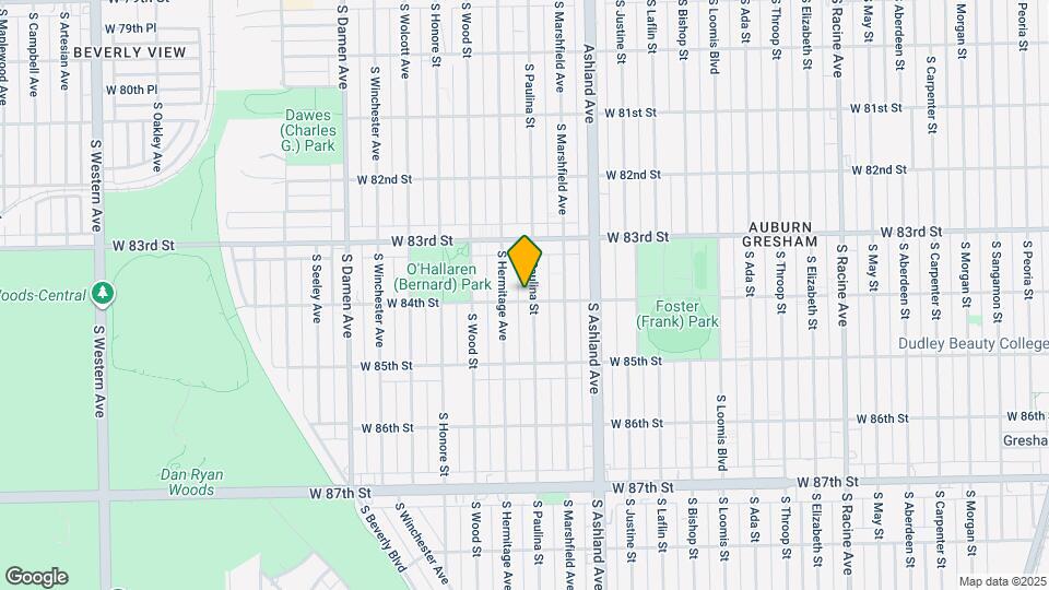 8356 S Paulina St Map and Location Details