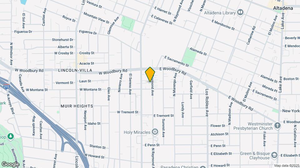 2063 N Raymond Ave Mapa y Detalles de la Ubicación