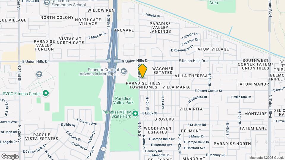 18239 N 40th St Map and Location Details