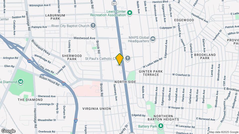 3012 Chamberlayne Ave Map and Location Details