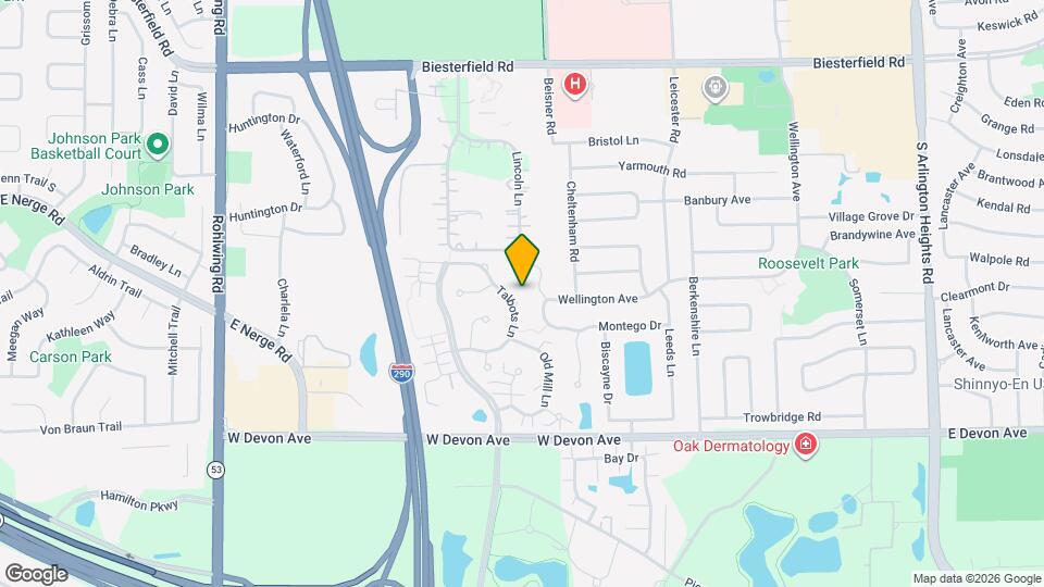 1125 Talbots Ln Map and Location Details