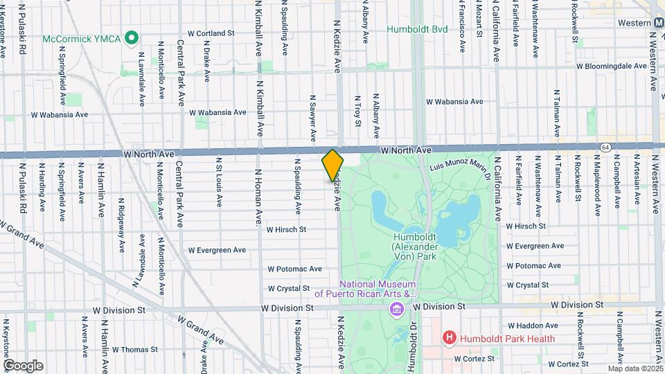 1500 N Kedzie Ave, Unit 3 Map and Location Details