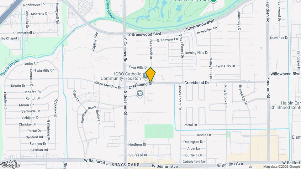 8243 Creekbend Dr Map and Location Details