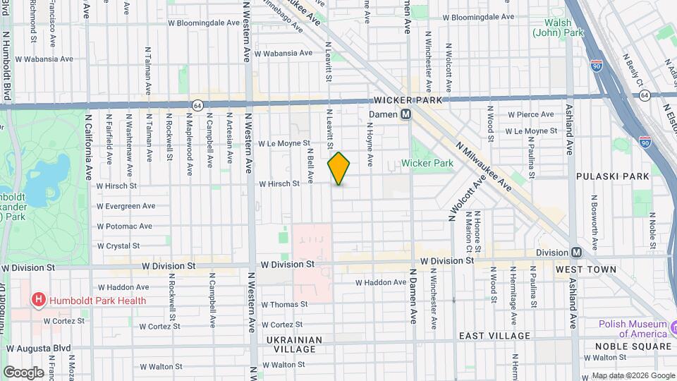 1349 N Leavitt St, Unit 1A Mapa y Detalles de la Ubicación