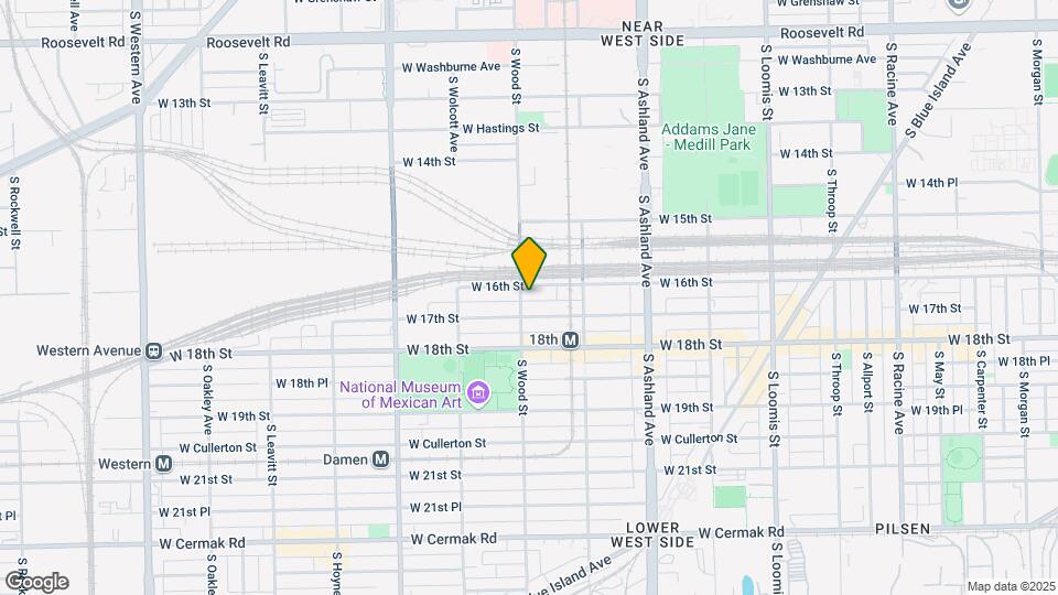 1611 S Wood St Map and Location Details