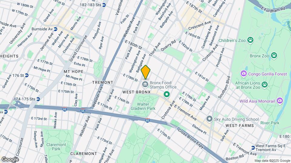 547 E 178th St Map and Location Details