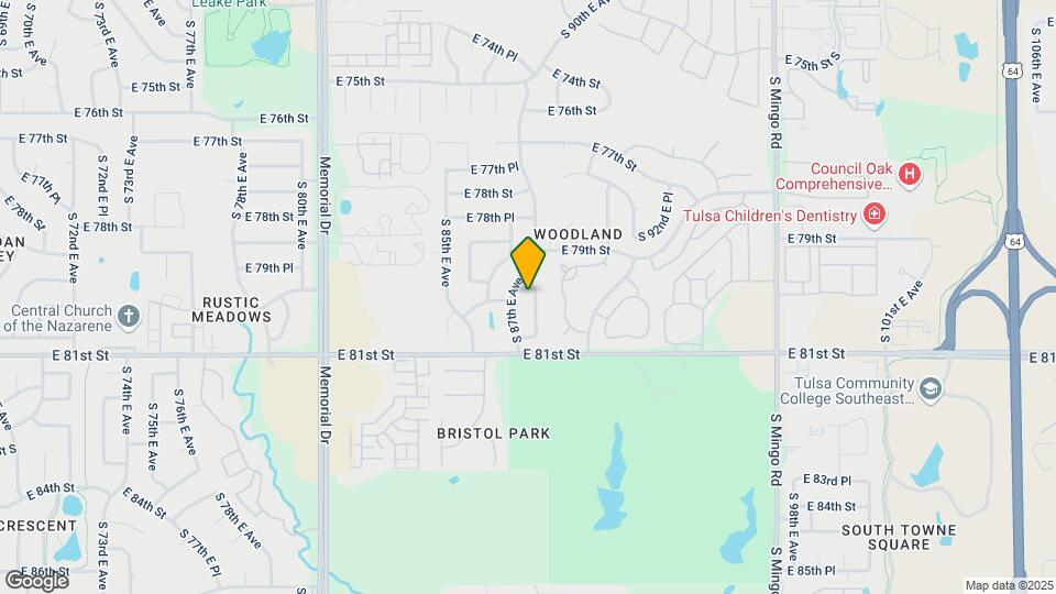 7942 S 88th E Ave Map and Location Details