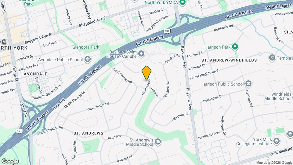 52 Montressor Dr Map and Location Details