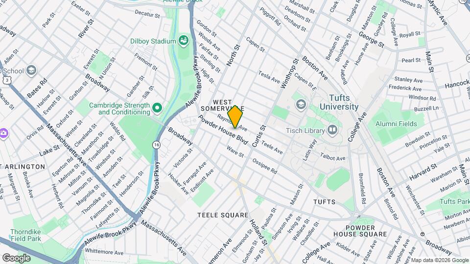 187 Powder House Blvd, Unit 2 Map and Location Details
