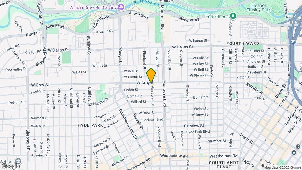 1201 W Gray St Map and Location Details