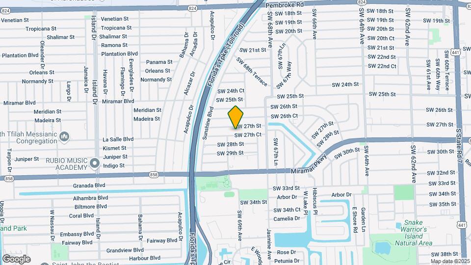 6931 SW 27th Ct Map and Location Details