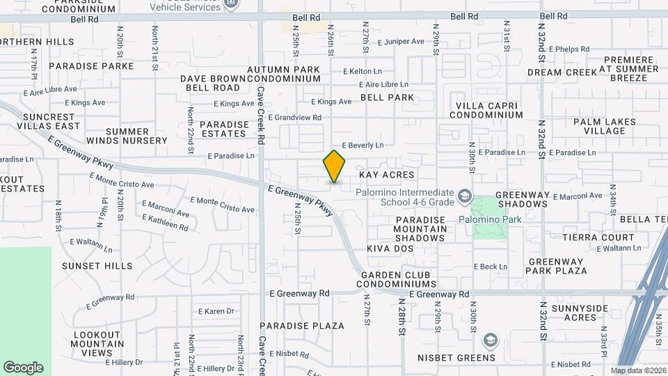 2601 E Monte Cristo Ave Map and Location Details