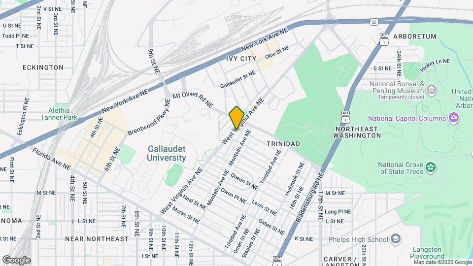1709 W Virginia Ave NE Map and Location Details