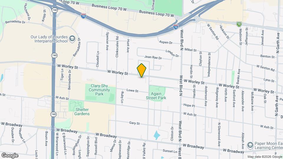 1308 W Worley St Map and Location Details