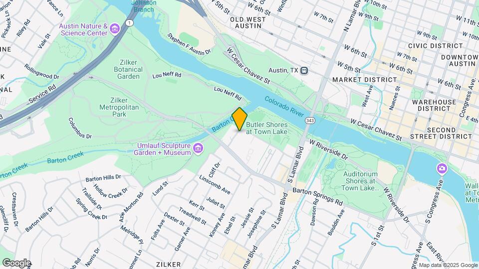Barton Springs Apartments Mapa y Detalles de la Ubicación