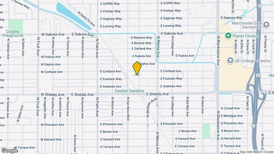 655 E Fountain Way Map and Location Details