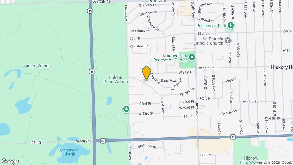 9052 W 92nd St Map and Location Details