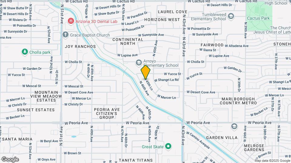 11022 N 45th Ln Map and Location Details