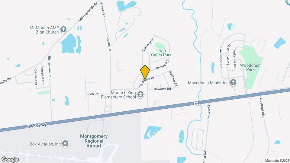 4001 Piedmont Dr Map and Location Details