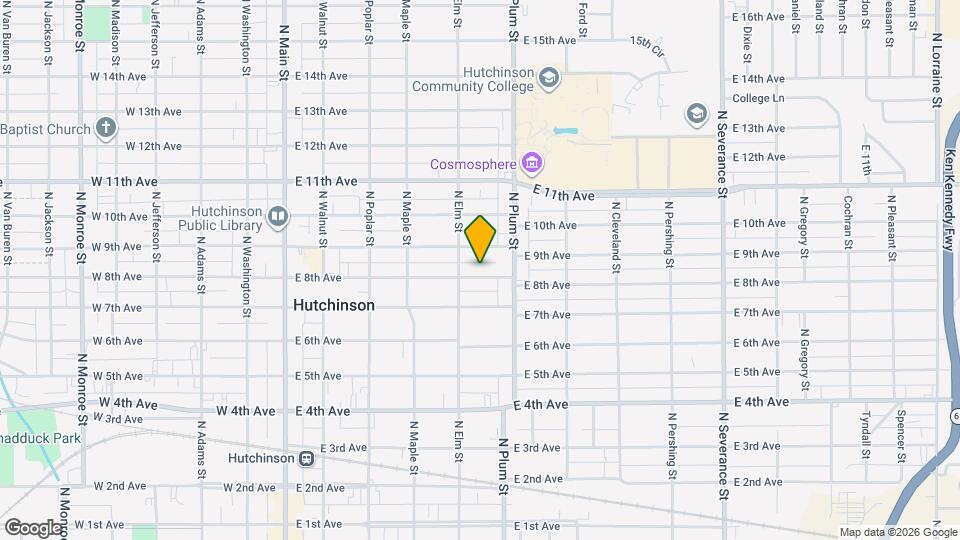 414 E 8th Ave Map and Location Details