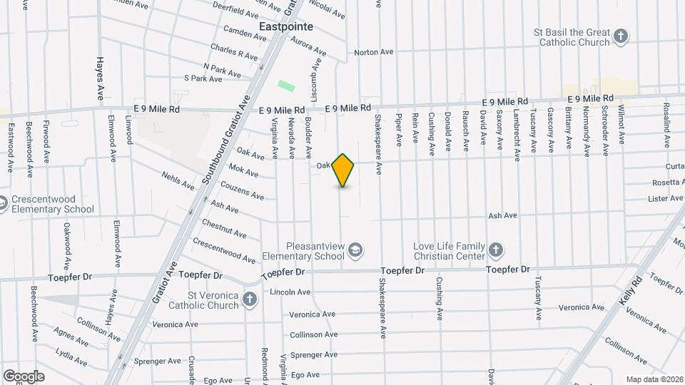 22074 Pleasant Ave Map and Location Details