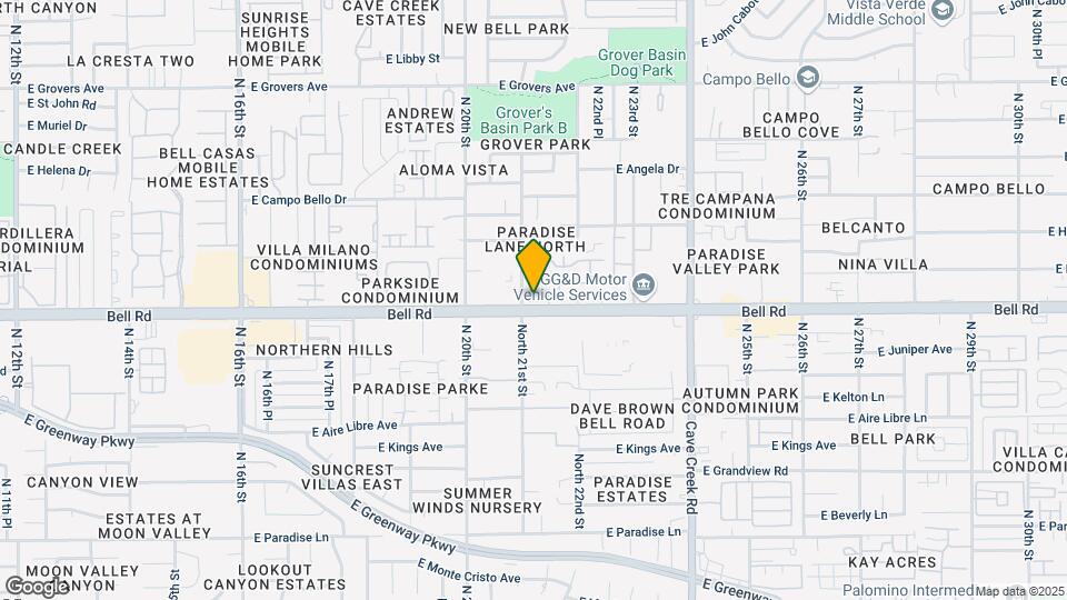 2150 E Bell Rd Mapa y Detalles de la Ubicación
