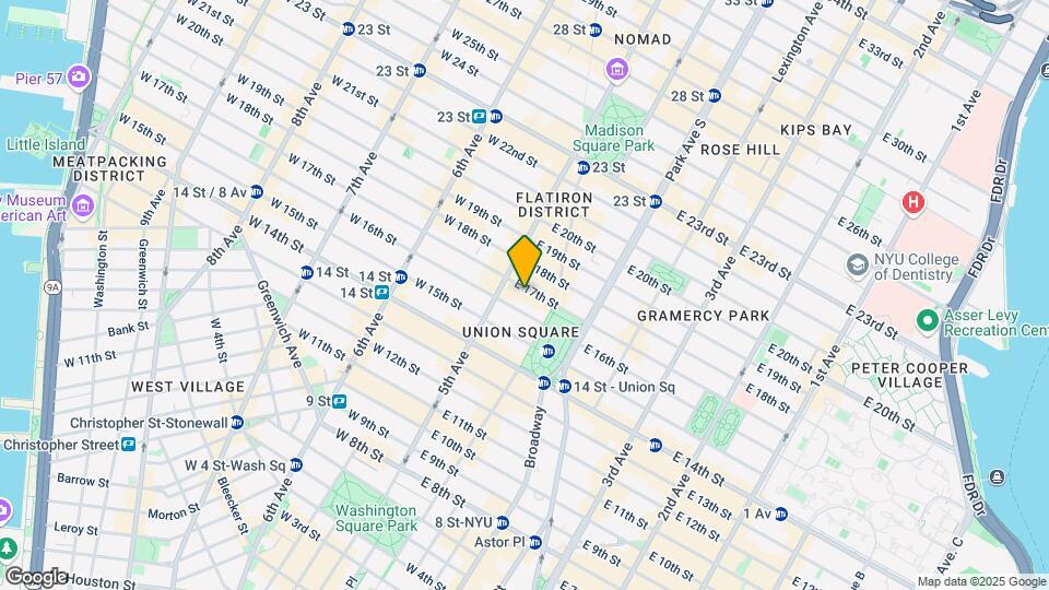 14 E 17th St Map and Location Details